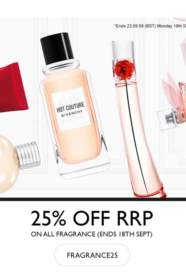 GET 25% OFF ALL FRAGRANCES AT ESCENTUAL NOW!